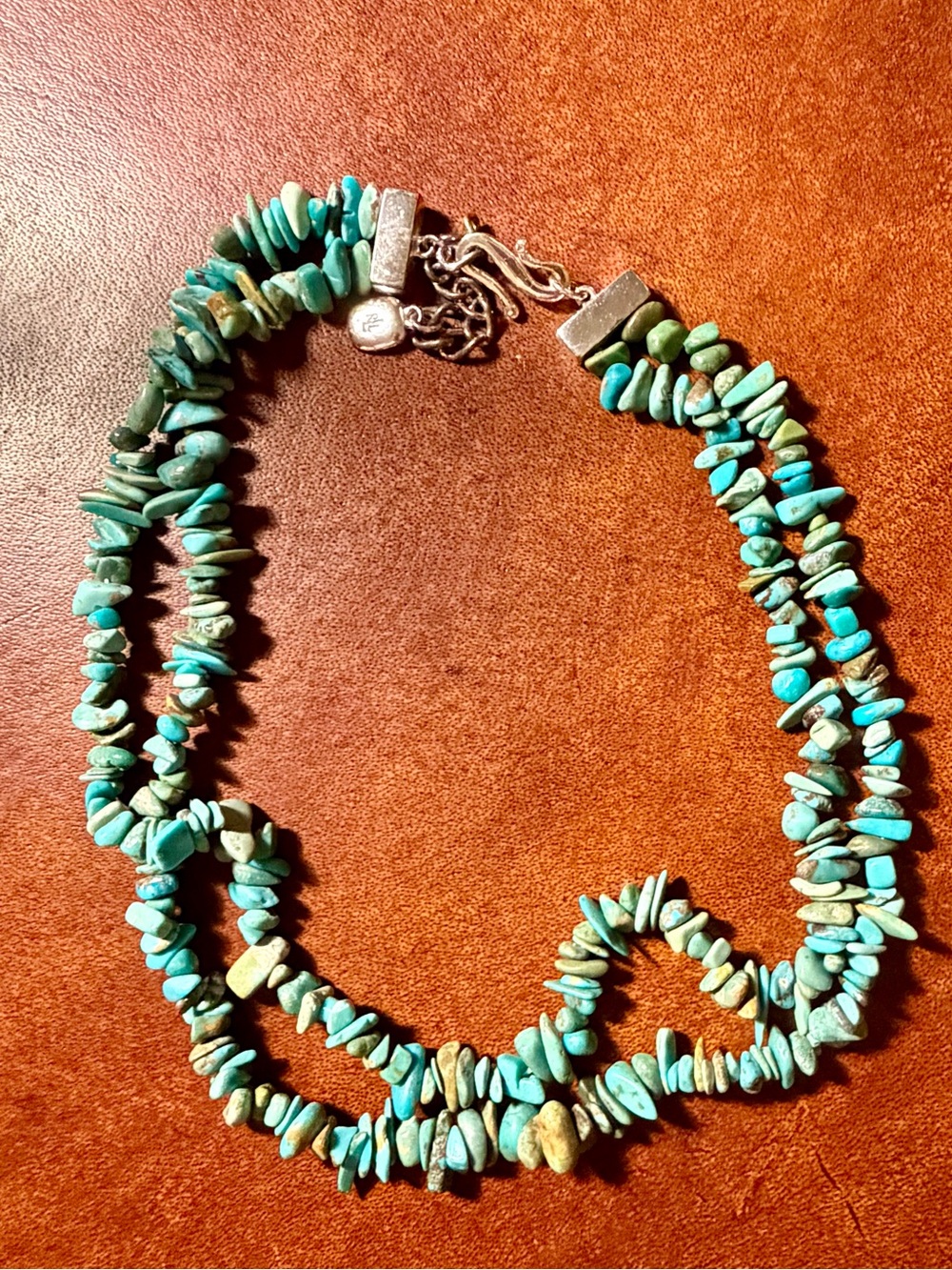 Lauren Ralph Lauren Vintage Chipped Turquoise 2 - strand Choker